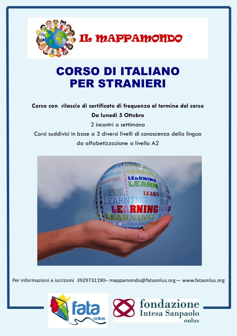 locandina corso italiano per stranieri